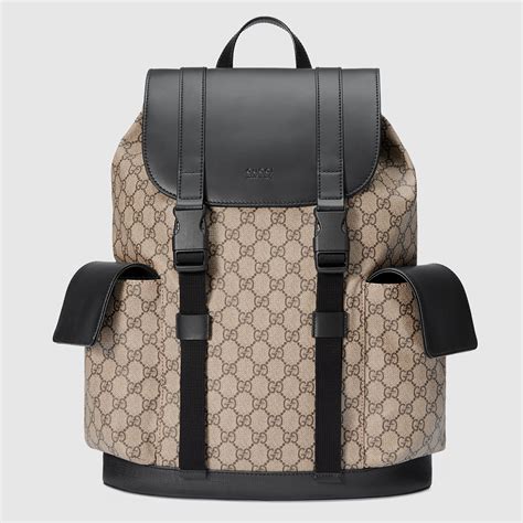 gucci backpack gg supreme for men|Gucci guccissima slim backpack.